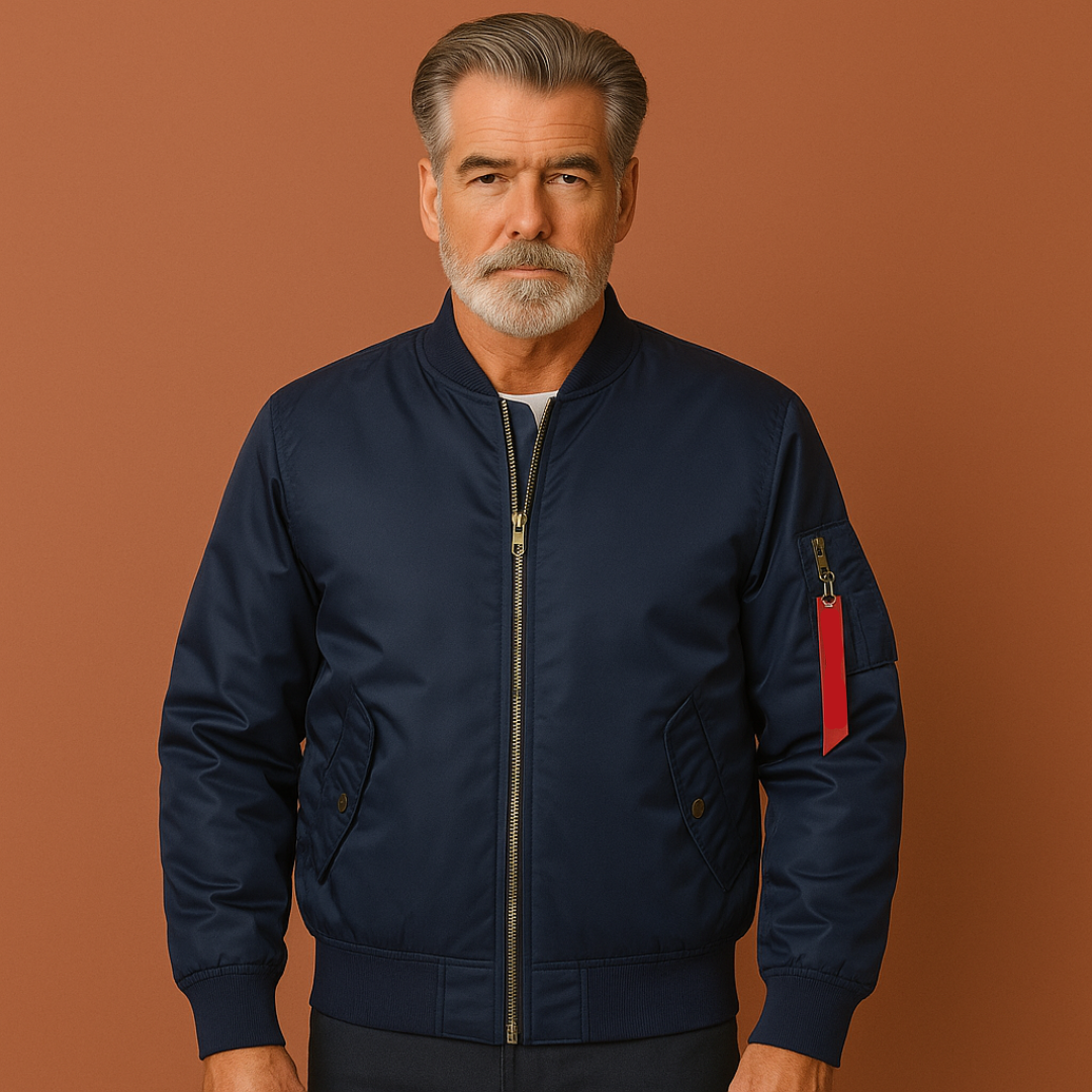 Heren outdoorjas in blauw met moderne pasvorm, zacht en comfortabel voor casual en stijlvolle outfits