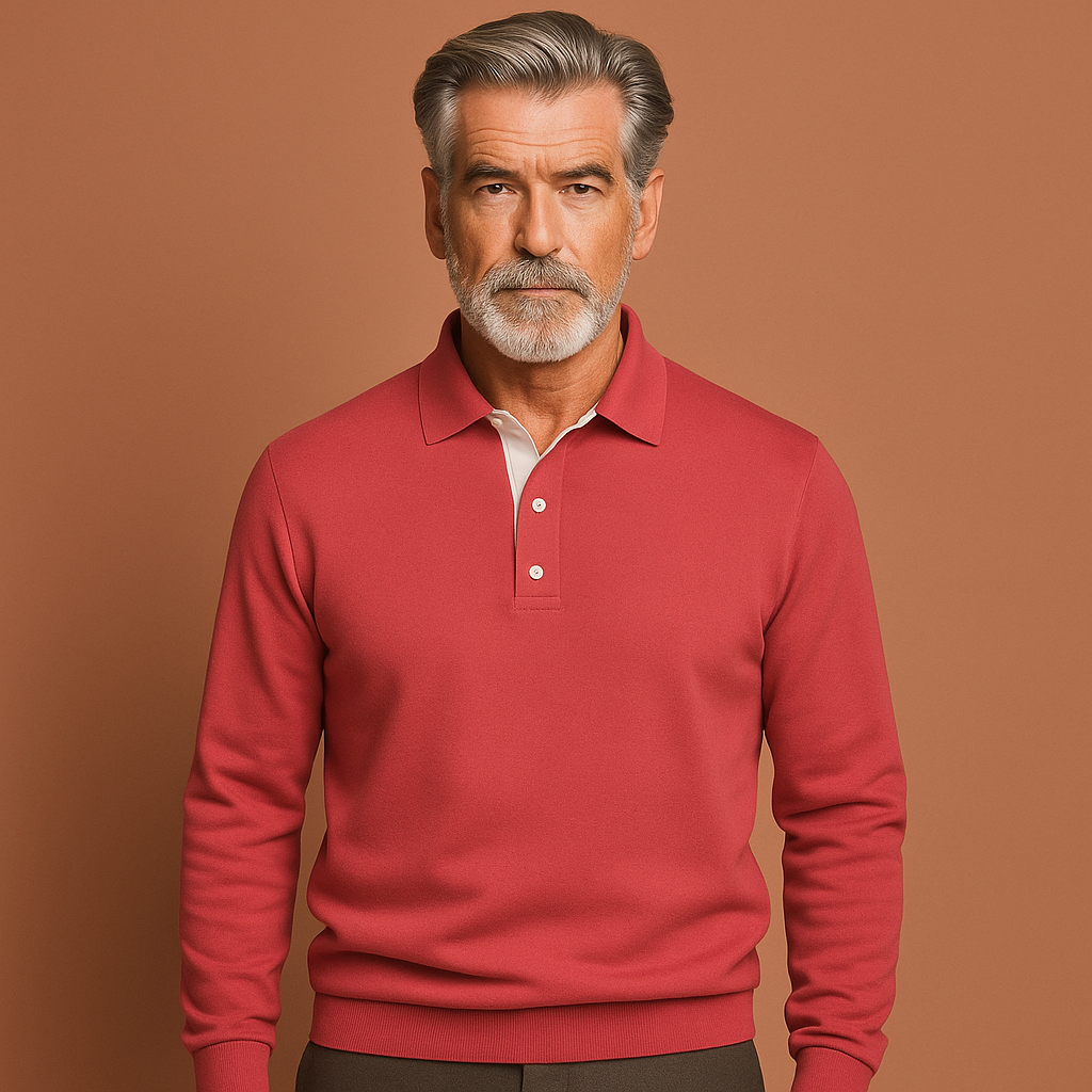 Rode herensweater met moderne pasvorm en tijdloos design, ideaal voor dagelijks gebruik en casual outfits.