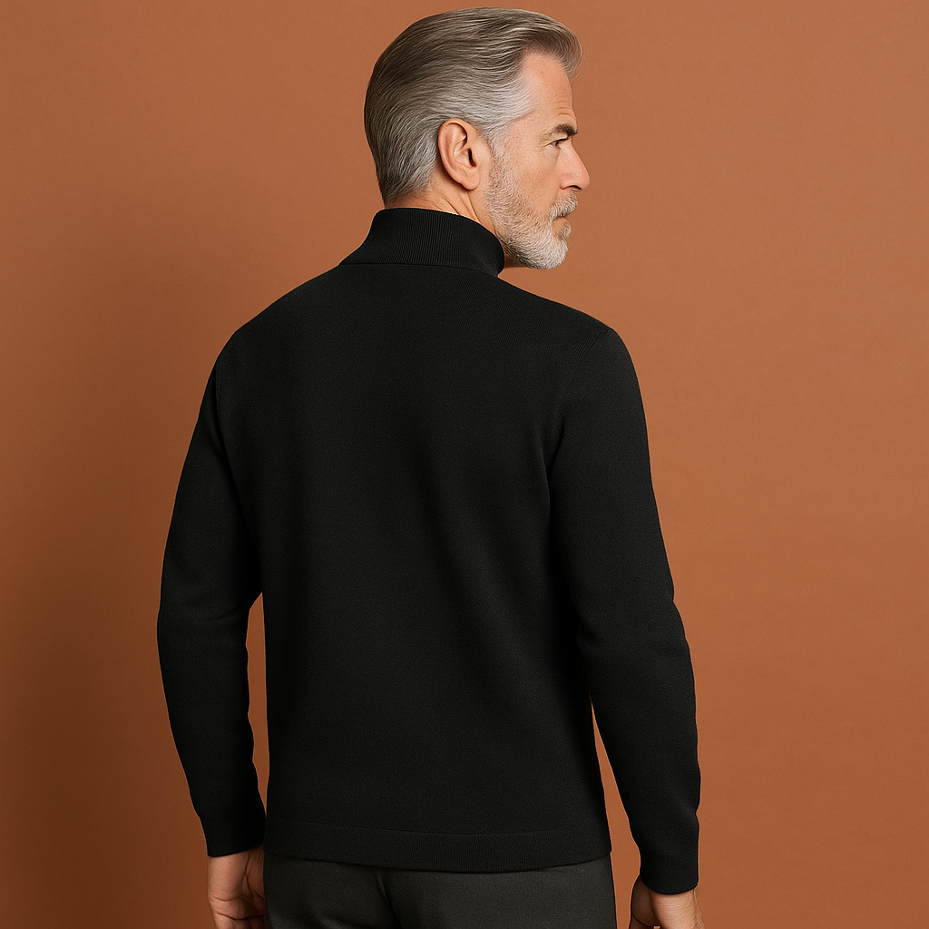 Zwart heren vest met ritssluiting en moderne pasvorm, ideaal voor casual outfits en dagelijks gebruik in elk seizoen.