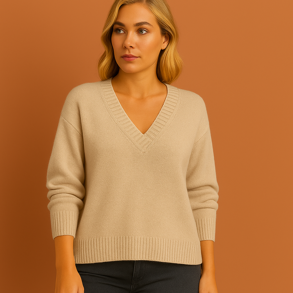 Beige damestrui met stijlvolle pasvorm en tijdloos ontwerp, ideaal voor casual en chique outfits.
