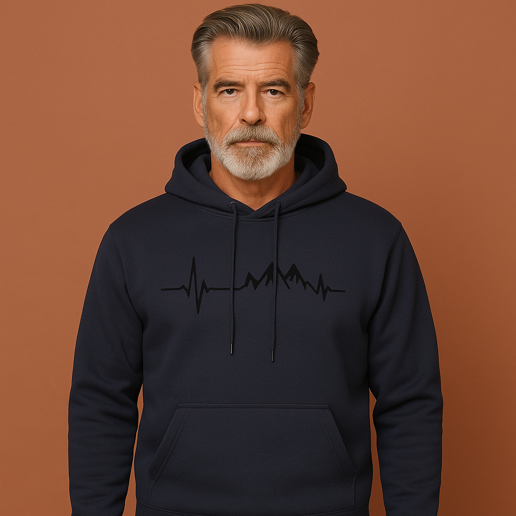 Blauwe heren hoodie met comfortabele pasvorm en moderne look, perfect voor dagelijks gebruik en casual outfits.