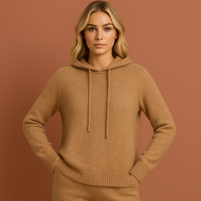 Bruine hoodie voor dames met een casual pasvorm, ideaal voor dagelijks gebruik en comfortabele outfits.