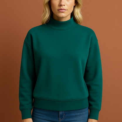 Donkergroene casual dames sweater met moderne pasvorm, ideaal voor dagelijks gebruik en ontspannen outfits.