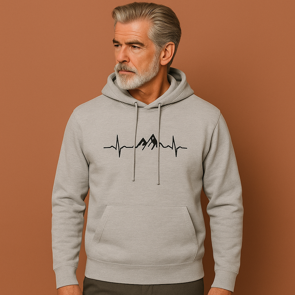 Grijze heren hoodie met comfortabele pasvorm en moderne look, perfect voor dagelijks gebruik en casual outfits.