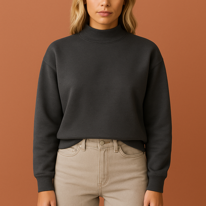 Grijze casual dames sweater met moderne pasvorm, ideaal voor dagelijks gebruik en ontspannen outfits.