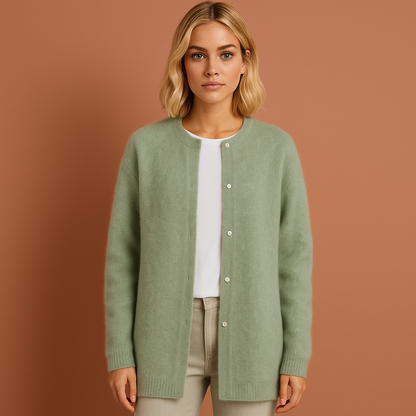 Dames vest in groen met minimalistisch design, zacht en comfortabel voor casual en stijlvolle outfits.