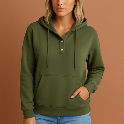 Groen dames sweatshirt met moderne designerprint en comfortabele pasvorm, ideaal voor casual outfits.
