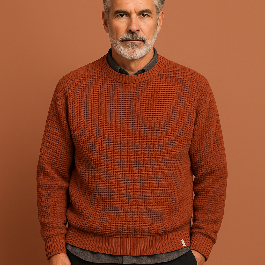 Heren trui in khaki met tijdloos design, zacht en comfortabel voor casual en stijlvolle outfits.