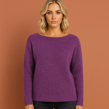 Damestrui in lila met zachte textuur, comfortabel en elegant voor dagelijks gebruik.