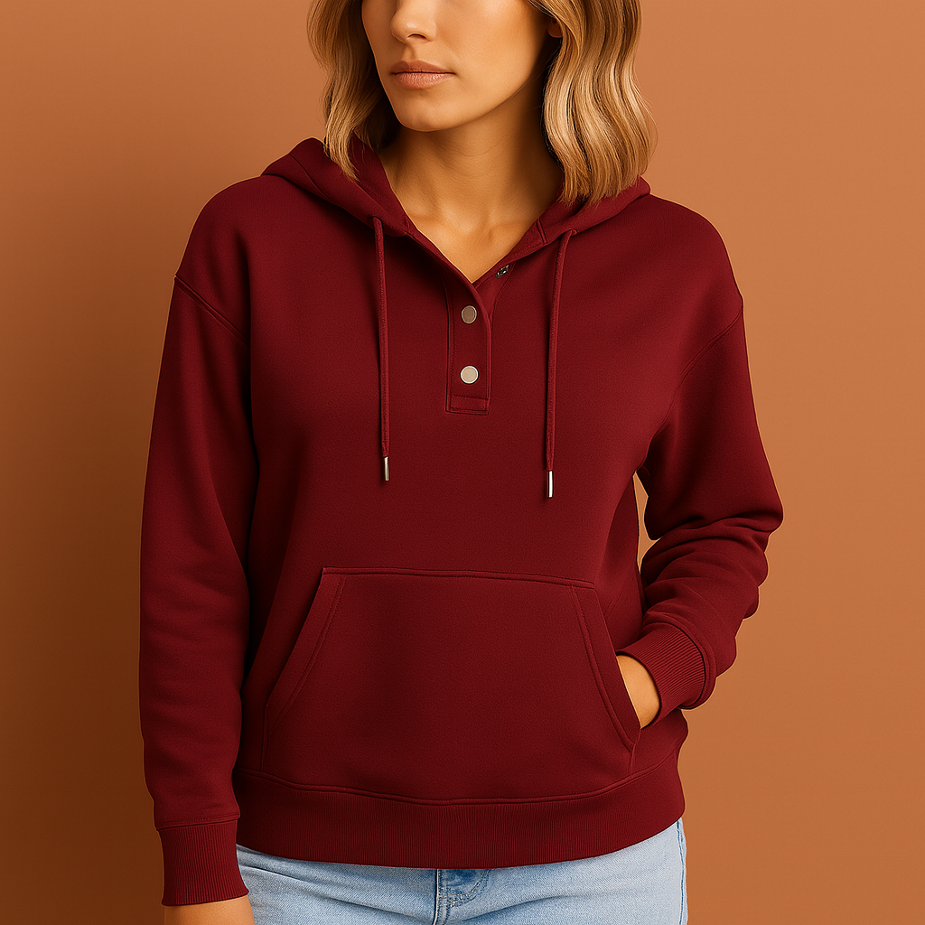 Rood dames sweatshirt met moderne designerprint en comfortabele pasvorm, ideaal voor casual outfits.