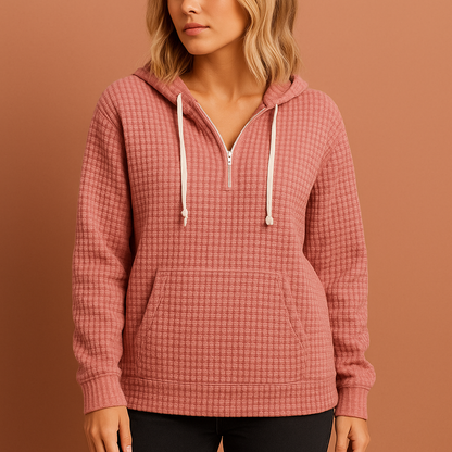 Dames hoodie in roze met oversized pasvorm, zacht en comfortabel voor casual outfits