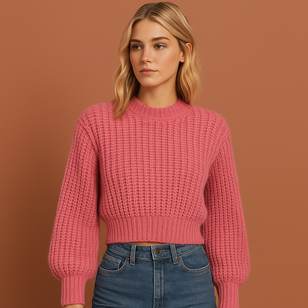 Roze damestrui met moderne uitstraling en comfortabele losse pasvorm, ideaal voor een stijlvolle casual look.