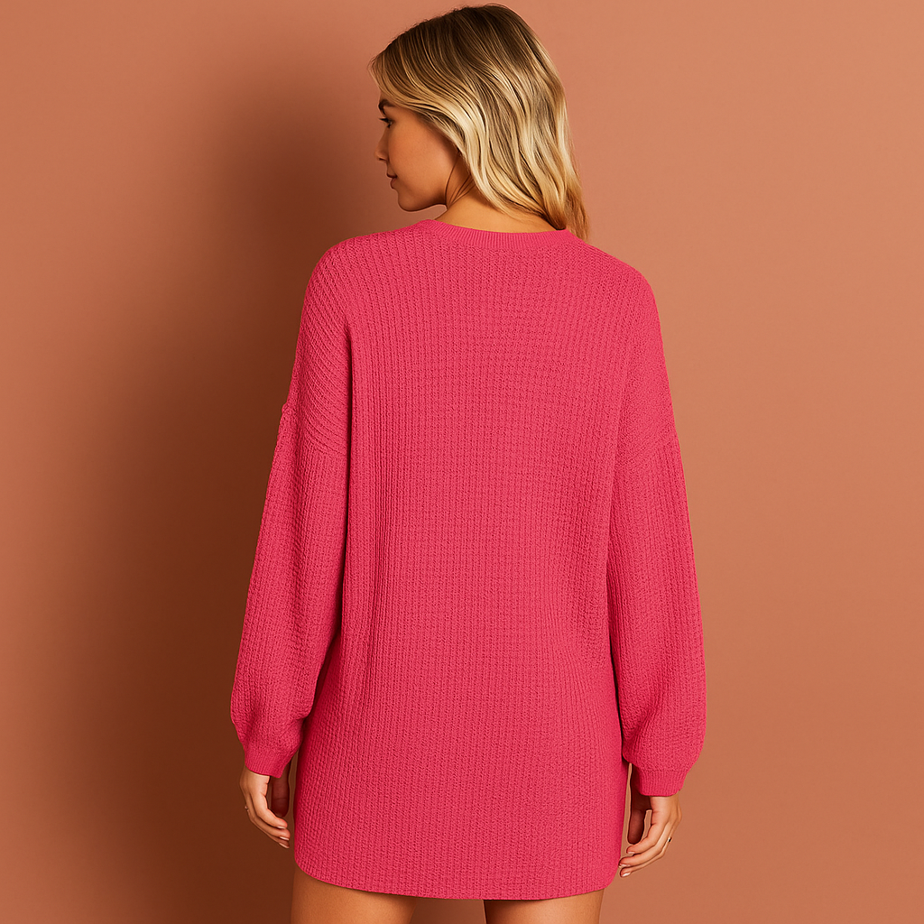 Roze oversized blouse voor dames met casual pasvorm, luchtig en stijlvol voor lente- en zomerdagen.