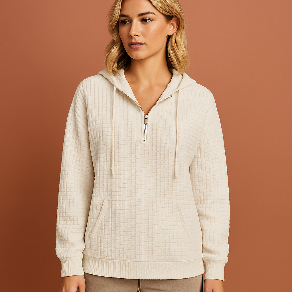 Dames hoodie in wit met oversized pasvorm, zacht en comfortabel voor casual outfits