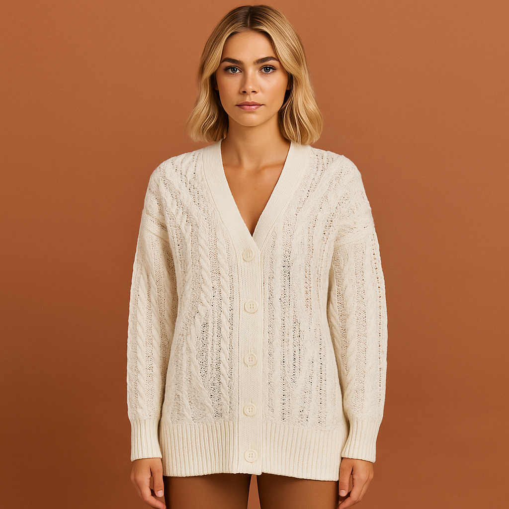 Witte V-hals trui voor dames met stijlvolle pasvorm en zachte textuur, ideaal voor casual en chique outfits.