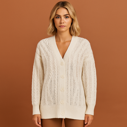 Witte V-hals trui voor dames met stijlvolle pasvorm en zachte textuur, ideaal voor casual en chique outfits.