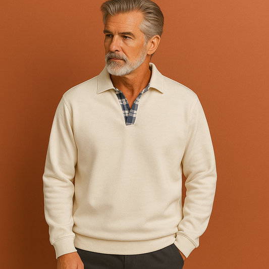 Herentrui in wit met ademend design, lichtgewicht en comfortabel voor casual zomer- en lente-outfits.