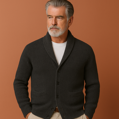 Vintage V-hals herenvest voor heren in zwart met slanke pasvorm en klassiek ontwerp voor warme en stijlvolle outfits.