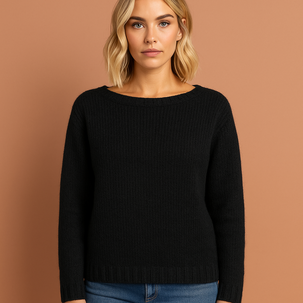 Damestrui in zwart met tijdloos design, warm en stijlvol voor casual outfits.