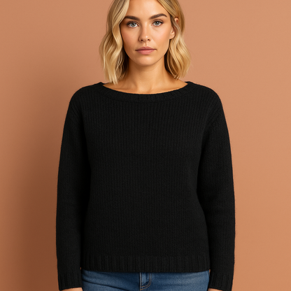 Damestrui in zwart met tijdloos design, warm en stijlvol voor casual outfits.